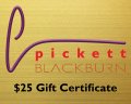 Electronic Gift Certificate $ 25.00